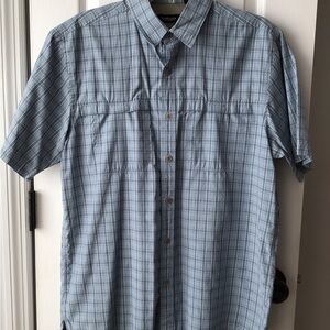 Van Heusen Men's Light Blue Plaid Shirt